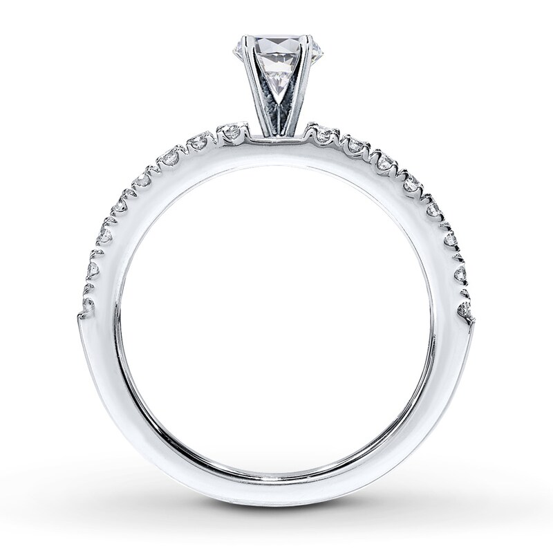 Main Image 2 of Previously Owned Diamond Ring Setting 1/5 ct tw Round-cut 14K White Gold