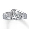 Thumbnail Image 1 of Previously Owned Diamond Engagement Ring 5/8 ct tw Round-cut 14K White Gold