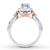 Thumbnail Image 2 of Previously Owned Diamond Ring Setting 7/8 ct tw Round-cut 14K Two-Tone Gold
