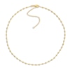 Thumbnail Image 1 of Diamond-Cut Solid Bead Chain Choker Necklace 14K Yellow Gold 13" Adj.