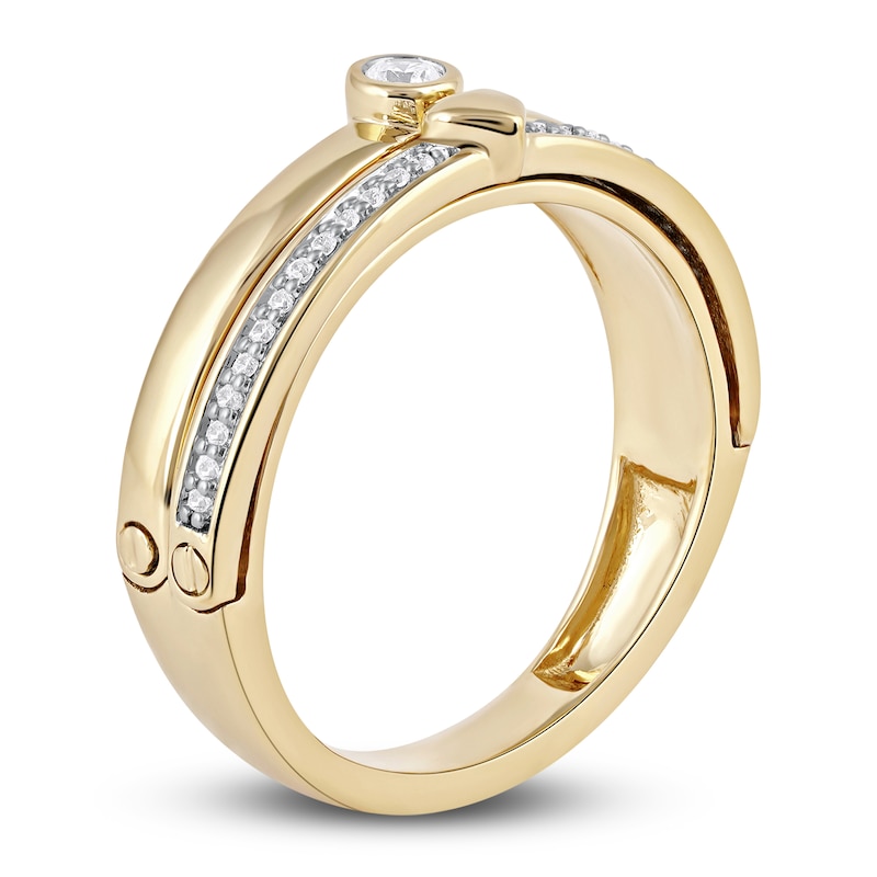 Diamond Promise Ring 1/8 ct tw Round 14K Yellow Gold