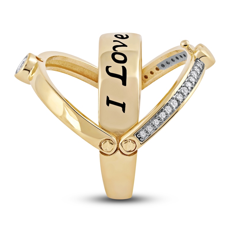 Diamond Promise Ring 1/8 ct tw Round 14K Yellow Gold