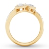 Thumbnail Image 2 of Previously Owned Round, Pear-shaped & Emerald-cut Diamond Ring 3/4 carat tw 14K Gold