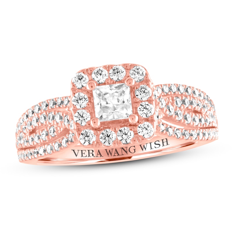 Main Image 1 of Previously Owned Vera Wang WISH Ring 1 carat tw Diamonds 14K Rose Gold