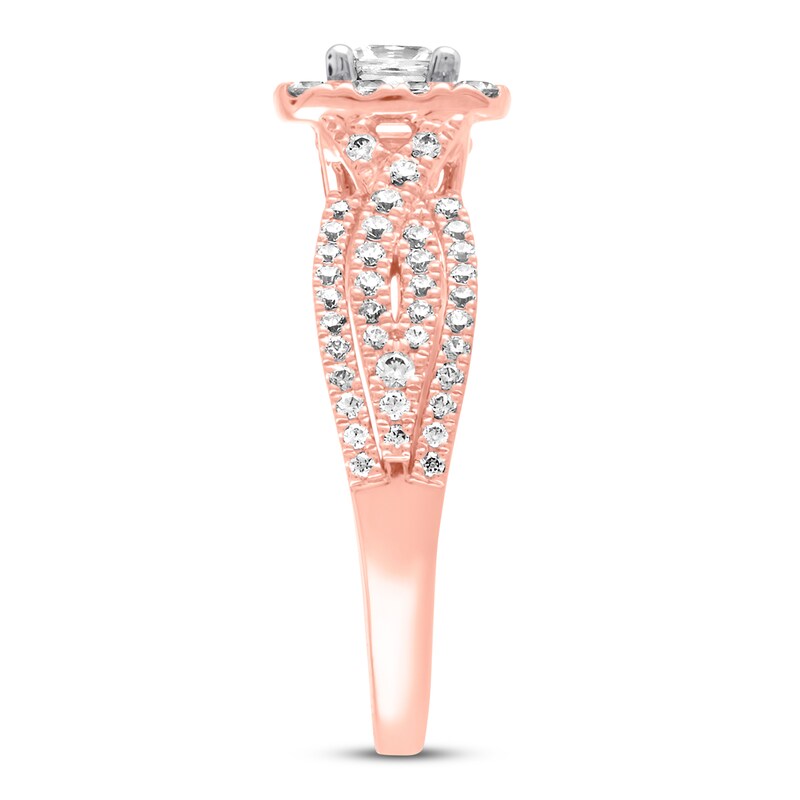 Main Image 2 of Previously Owned Vera Wang WISH Ring 1 carat tw Diamonds 14K Rose Gold