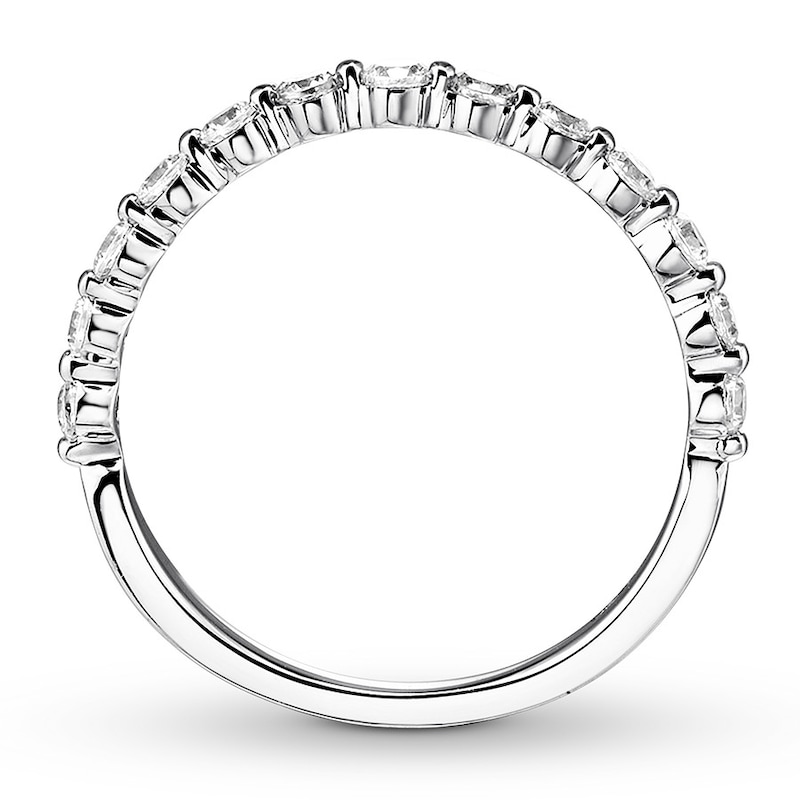 Main Image 2 of Previously Owned Diamond Wedding Band 1/2 carat tw Round 14K White Gold