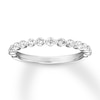 Thumbnail Image 4 of Previously Owned Diamond Wedding Band 1/2 carat tw Round 14K White Gold