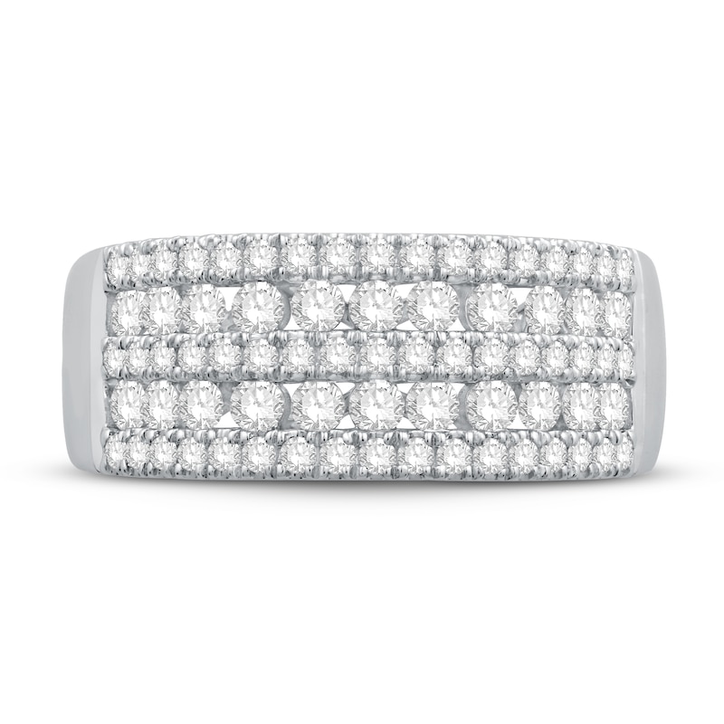 Main Image 3 of Previously Owned Diamond Anniversary Ring 1 ct tw Round 14K White Gold