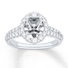 Thumbnail Image 1 of Previously Owned Diamond Engagement Ring Setting 7/8 ct tw Round 14K White Gold