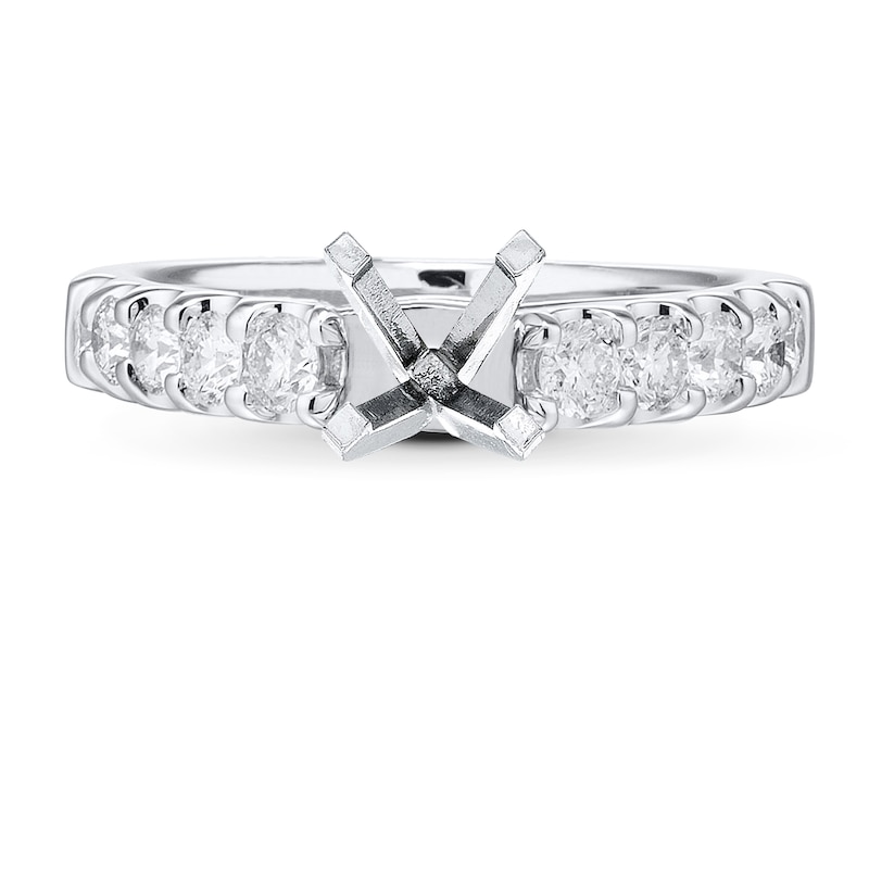 Main Image 1 of Previously Owned Diamond Engagement Ring Setting 3/4 ct tw Round Platinum