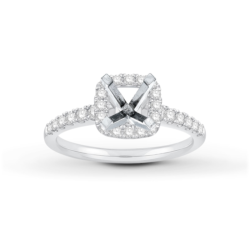 Main Image 1 of Previously Owned Diamond Engagement Ring Setting 1 ct tw Round Platinum