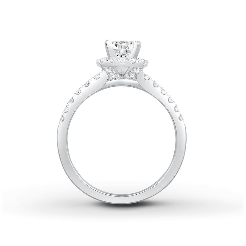 Main Image 2 of Previously Owned Diamond Engagement Ring Setting 1 ct tw Round Platinum
