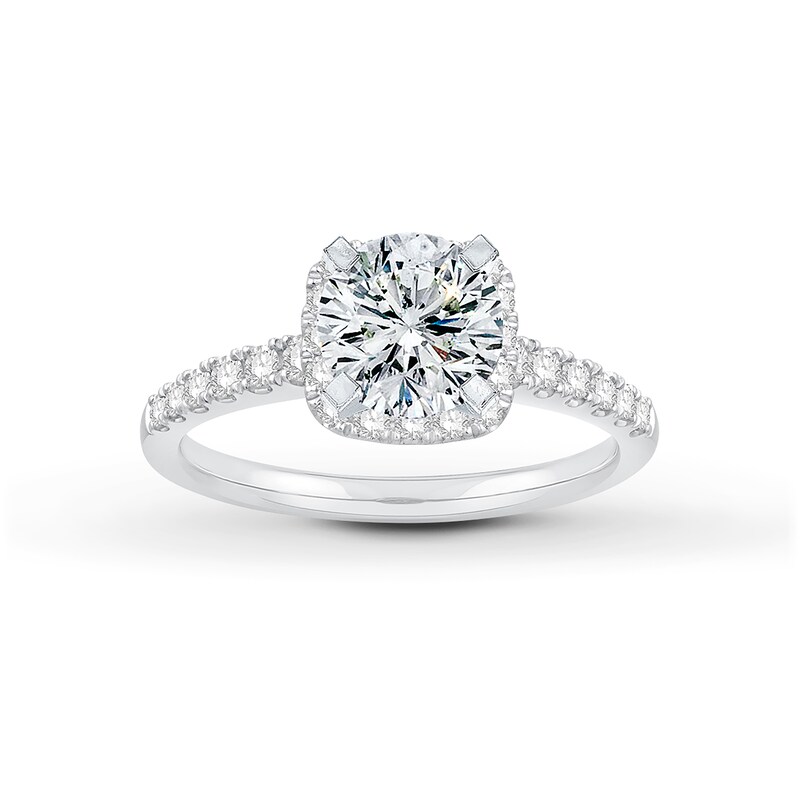 Main Image 3 of Previously Owned Diamond Engagement Ring Setting 1 ct tw Round Platinum