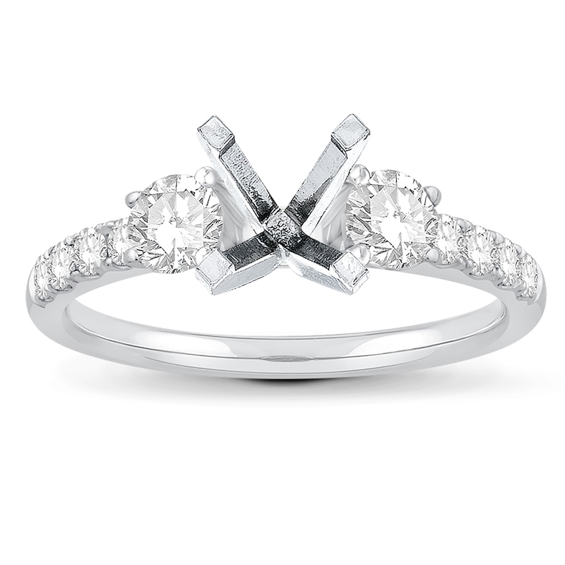 Main Image 1 of Previously Owned Diamond Engagement Ring Setting 3/4 ct tw Round Platinum