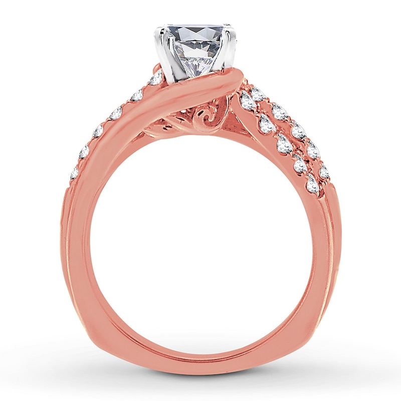Main Image 2 of Previously Owned Diamond Ring Setting 5/8 ct tw Round 18K Rose Gold