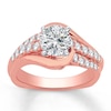 Thumbnail Image 3 of Previously Owned Diamond Ring Setting 5/8 ct tw Round 18K Rose Gold