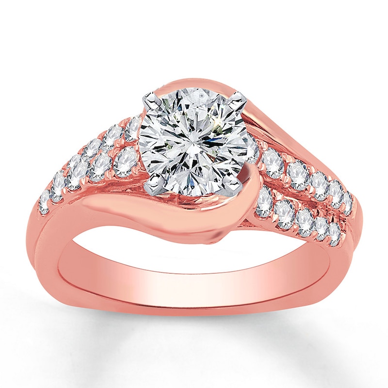 Previously Owned Hearts Desire Ring Setting 5/8 ct tw Diamonds 18K Rose Gold