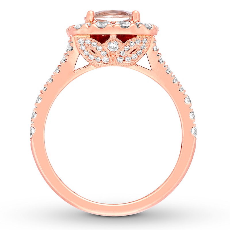 Main Image 2 of Previously Owned Neil Lane Morganite Ring 1-1/4 ct tw Diamonds 14K Rose Gold
