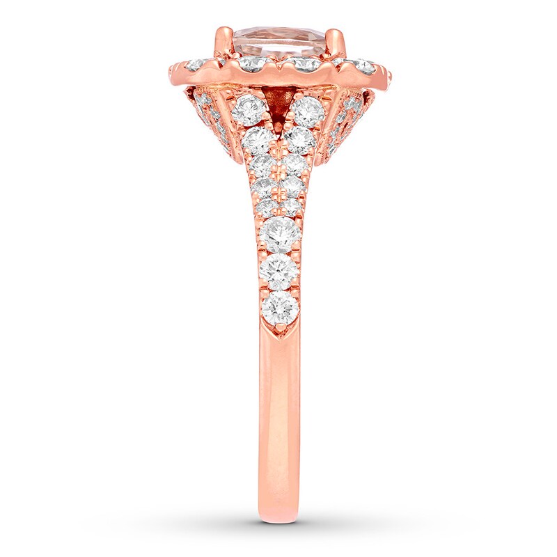 Main Image 3 of Previously Owned Neil Lane Morganite Ring 1-1/4 ct tw Diamonds 14K Rose Gold