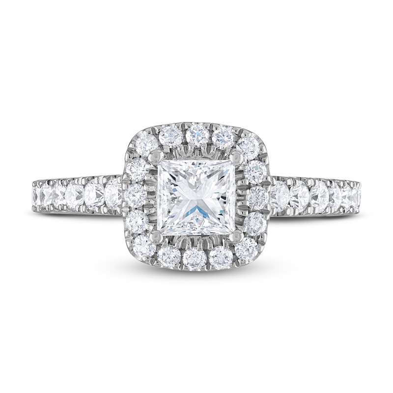 Main Image 3 of Previously Owned Vera Wang WISH Diamond Engagement Ring 1-1/2 ct tw Round 14K White Gold
