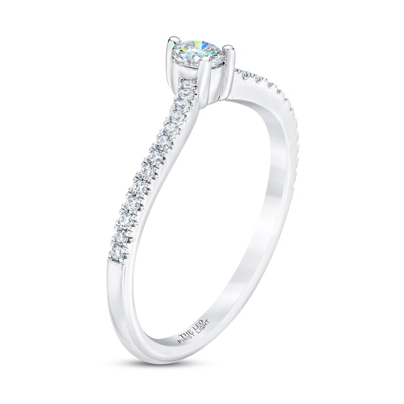 Main Image 2 of Previously Owned THE LEO First Light Diamond Ring 1/3 ct tw 14K White Gold