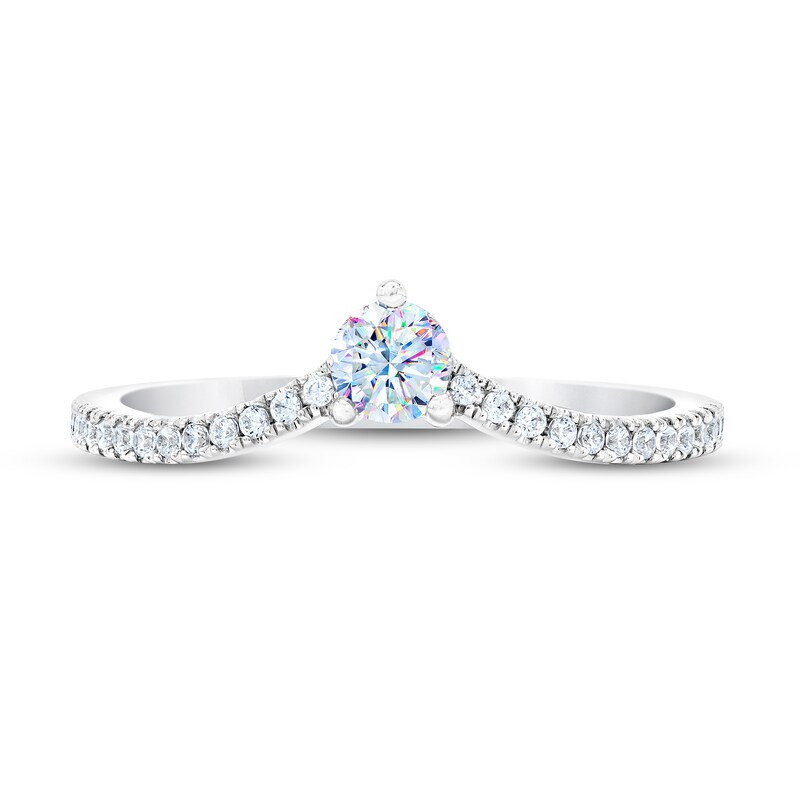 Main Image 3 of Previously Owned THE LEO First Light Diamond Ring 1/3 ct tw 14K White Gold
