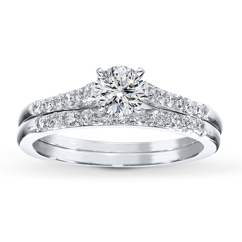 Previously Owned Diamond Bridal Setting / ct tw Round-cut 14K White Gold