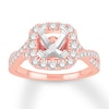 Previously Owned Diamond Ring Setting 3/4 carat tw Round 14K Rose Gold