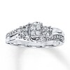 Thumbnail Image 1 of Previously Owned Diamond Engagement Ring 1/3 ct tw Princess/Round 14K White Gold