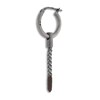 Marco Dal Maso Men's Short Earring Brown Enamel Sterling Silver