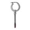 Marco Dal Maso Men's Short Earring Brown Enamel Sterling Silver