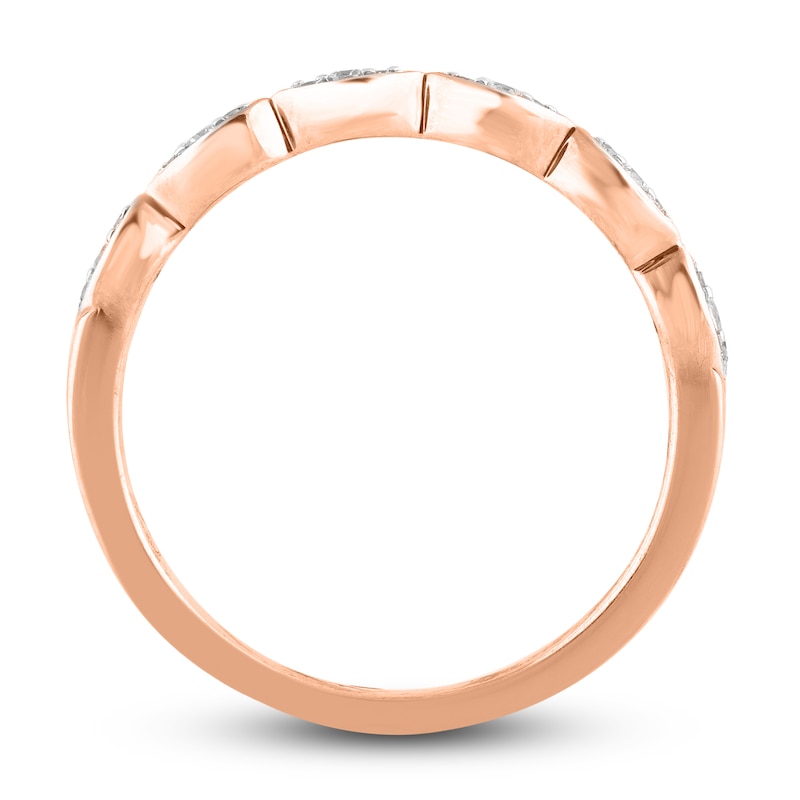Main Image 2 of Diamond Wedding Band 1/10 ct tw Round 14K Rose Gold