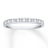 Thumbnail Image 1 of Previously Owned Diamond Anniversary Band 1/4 ct tw Round/Baguette 14K White Gold