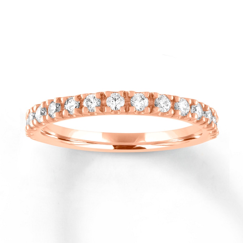 Main Image 1 of Previously Owned Diamond Anniversary Band 1/2 ct tw Round-cut 14K Rose Gold