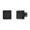 Thumbnail Image 1 of Men's Black Diamond Earrings 1/4 ct tw Round Black Ion-Plated Stainless Steel