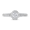 Thumbnail Image 3 of Previously Owned Vera Wang WISH Diamond Engagement Ring 5/8 ct tw Oval/Round 14K White Gold