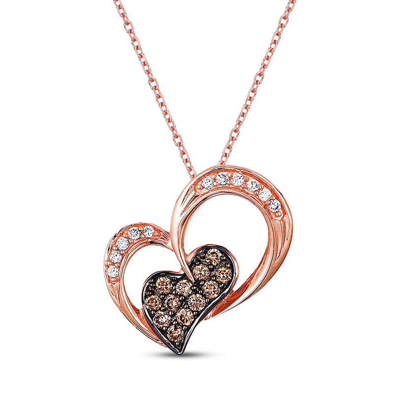 Main Image 1 of Previously Owned Le Vian Chocolate Diamonds 1/5 cttw Necklace 14K Strawberry Gold