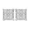 Thumbnail Image 1 of Previously Owned Diamond Earrings 1/2 ct tw Princess/Baguette 14K Gold