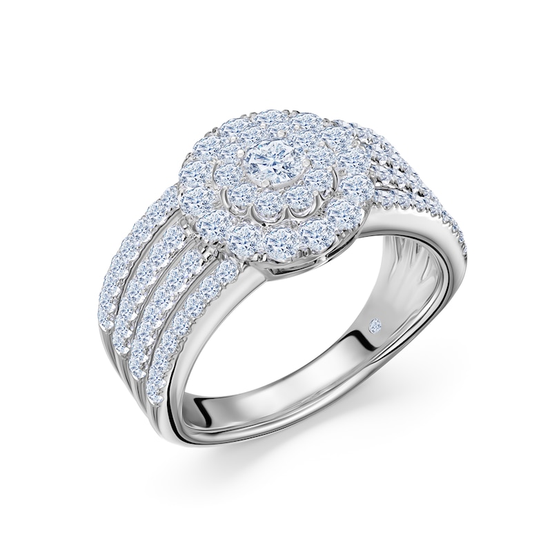 Main Image 3 of Previously Owned Certified Diamond Ring 1 ct tw Round 14K White Gold