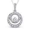 Thumbnail Image 1 of Previously Owned  Diamond Necklace 1/2 ct tw Round 10K White Gold