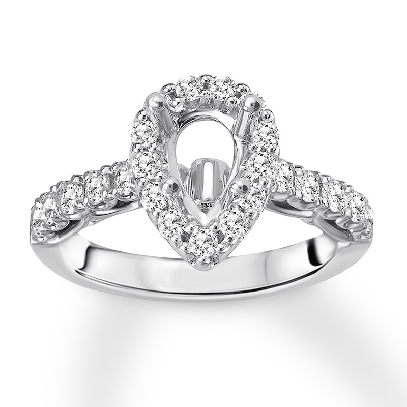 Main Image 1 of Previously Owned Diamond Ring Setting 5/8 carat tw Round 14K White Gold