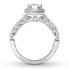 Thumbnail Image 2 of Previously Owned Diamond Ring Setting 5/8 carat tw Round 14K White Gold