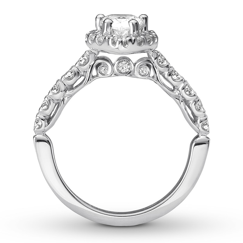 Main Image 2 of Previously Owned Diamond Ring Setting 5/8 carat tw Round 14K White Gold