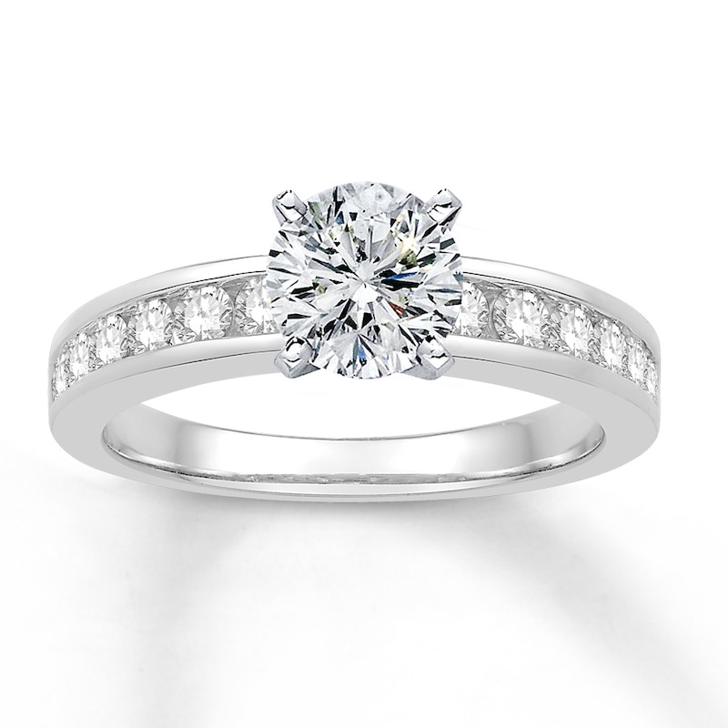Main Image 3 of Previously Owned Colorless Diamond Ring Setting 1/2 carat tw 14K White Gold