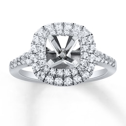 Previously Owned Diamond Engagement Ring Setting 3/4 ct tw Round 14K White Gold