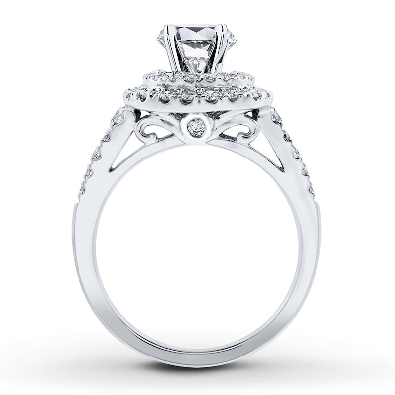 Main Image 2 of Previously Owned Diamond Engagement Ring Setting 3/4 ct tw Round 14K White Gold