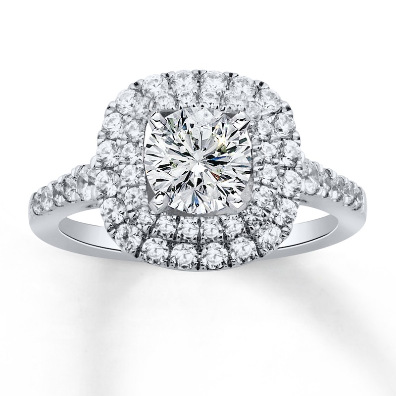 Main Image 3 of Previously Owned Diamond Engagement Ring Setting 3/4 ct tw Round 14K White Gold