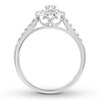 Thumbnail Image 2 of Previously Owned Diamond Promise Ring 1/2 carat tw Oval/Round 10K White Gold