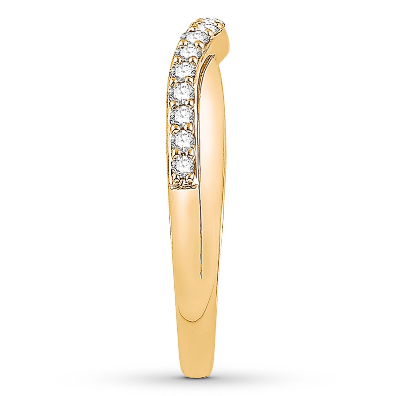 Main Image 3 of Previously Owned Diamond Contour Ring 1/4 carat tw Round 14K Yellow Gold