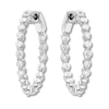 Previously Owned Diamond Hoop Earrings 1 ct tw Round 14K White Gold